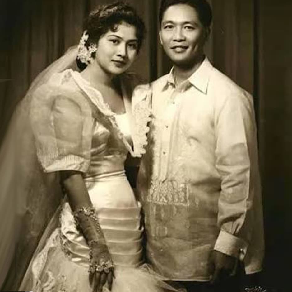Imelda Marcos with Ferdinand Marcos before her years as First Lady of the Philippines during a transformative period in Philippine politics.