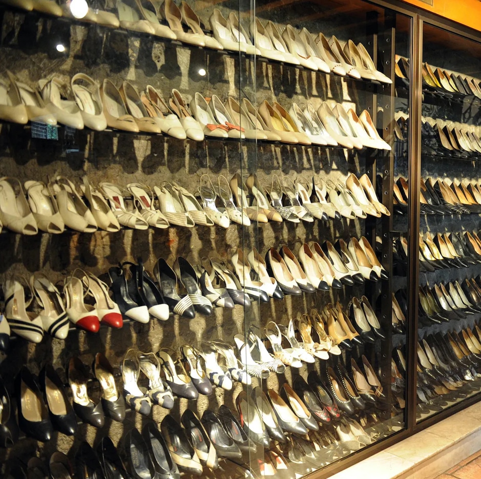 Shoes from Imelda Marcos’s collection displayed at the Marikina Shoe Museum in the Philippines